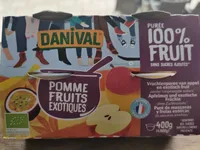 Purée pomme fruits exotiques