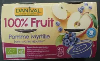 Purée de fruits pasteurisée sans sucre ajoutés - Pomme Myrtille