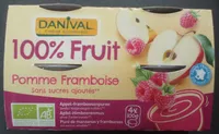 Purée Pomme & Framboise 100% Fruit Bio Sans Sucres Ajoutés