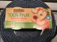 Purée Pomme & Pêche 100% Fruit Bio Sans Sucres Ajoutés