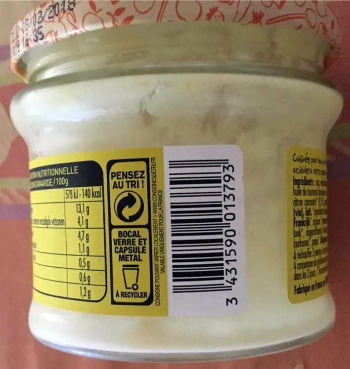 Sauce Fine Crème citronnée