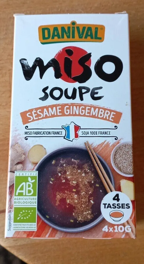 Miso soupe sésame gingembre