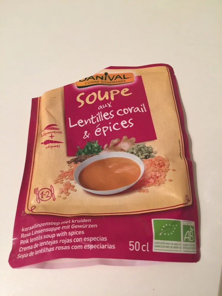 Soupe lentille corail