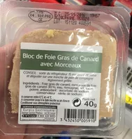 Bloc de foie gras de canard avec morceaux