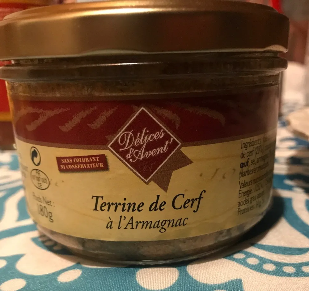 Terrine de cerf à l'Armagnac