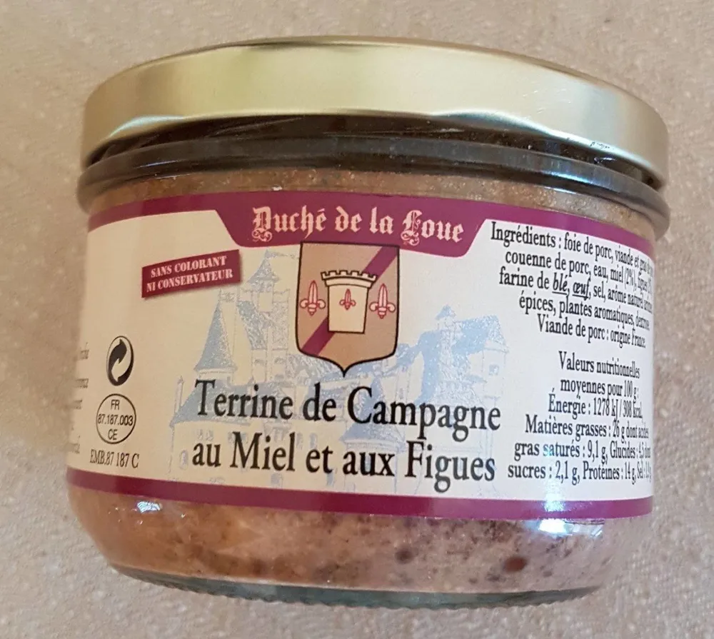Terrine de Campagne au miel et aux figues
