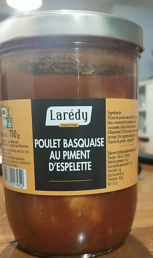 Poulet basquaise au piment d'Espelette