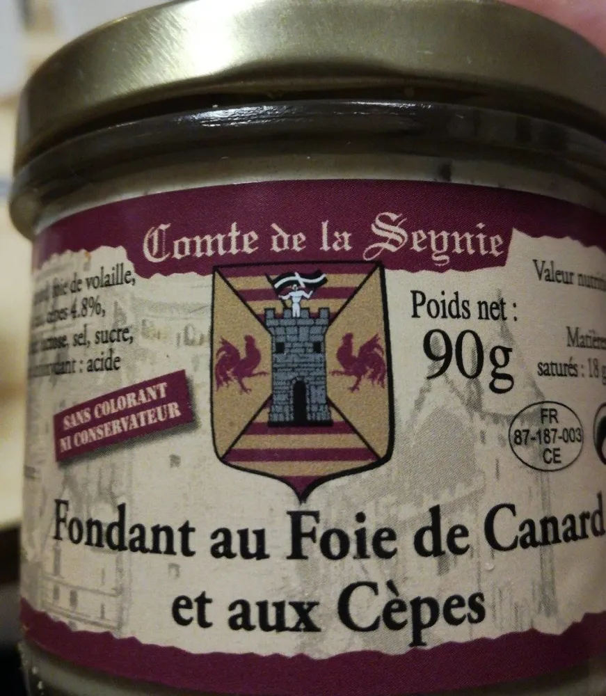 Fondant au foie de canard et aux cepes