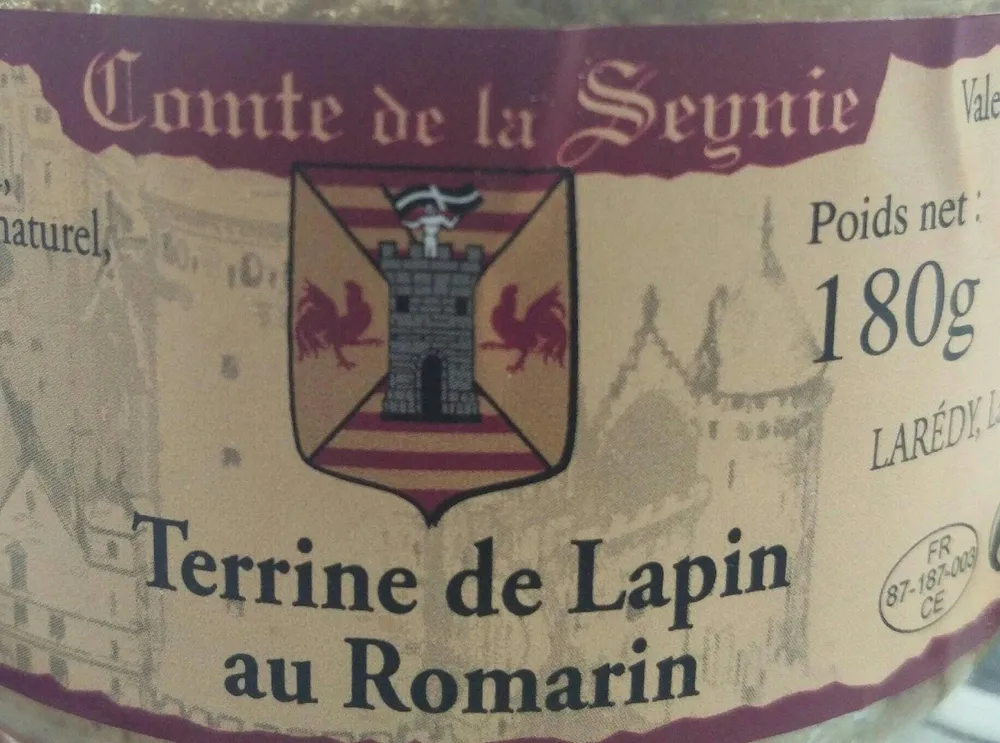 Terrine de lapin au romarin