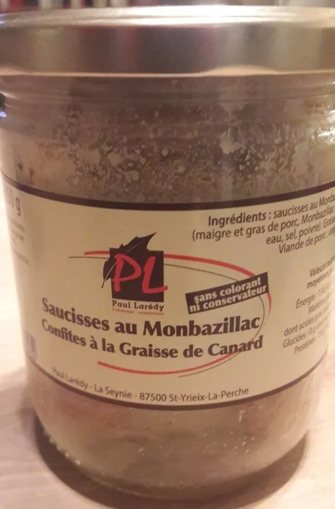 Saucisses au monbazillac confites à la graisse de canard