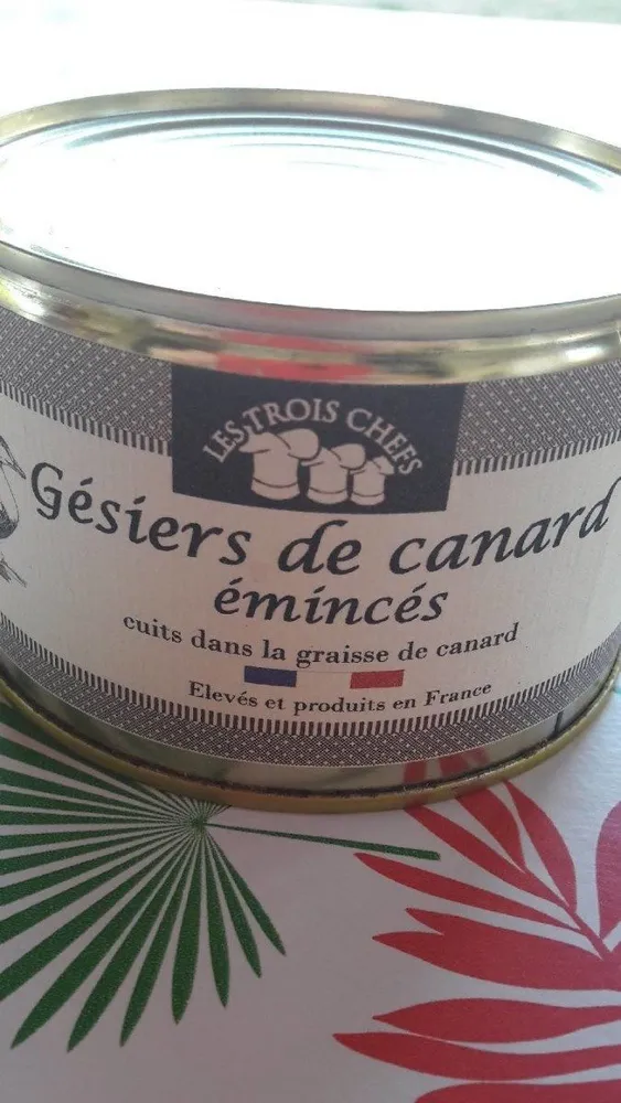 Gesiers de canard émincés