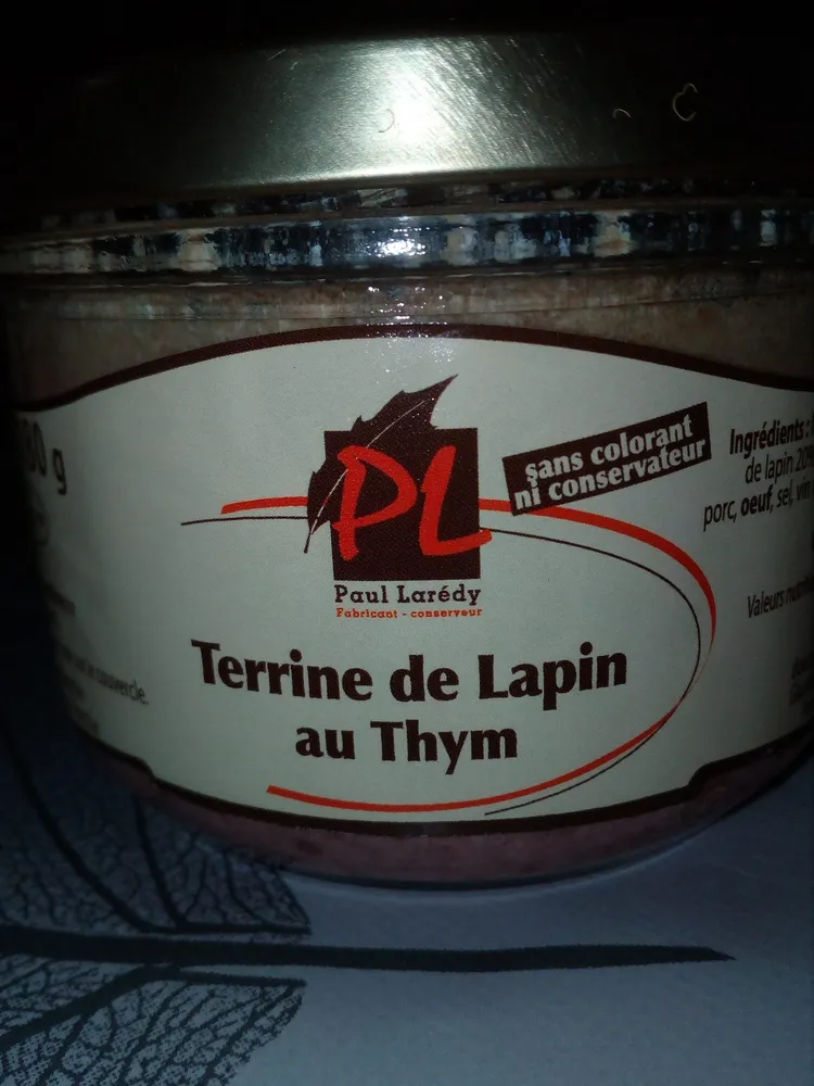 Terrine de lapin au thym
