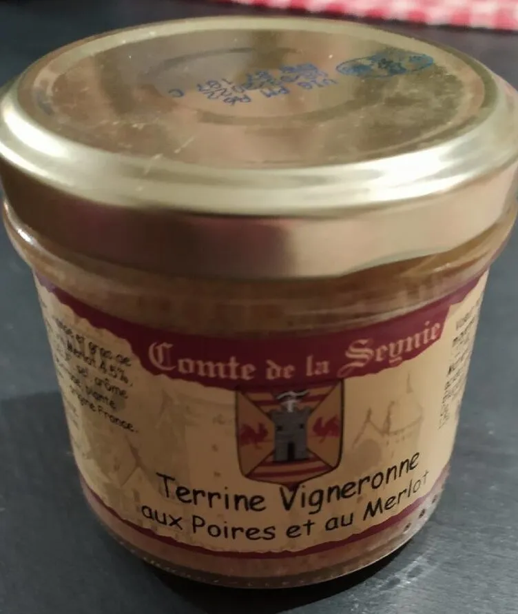 Terrine vigneronne aux Poires et au Merlot