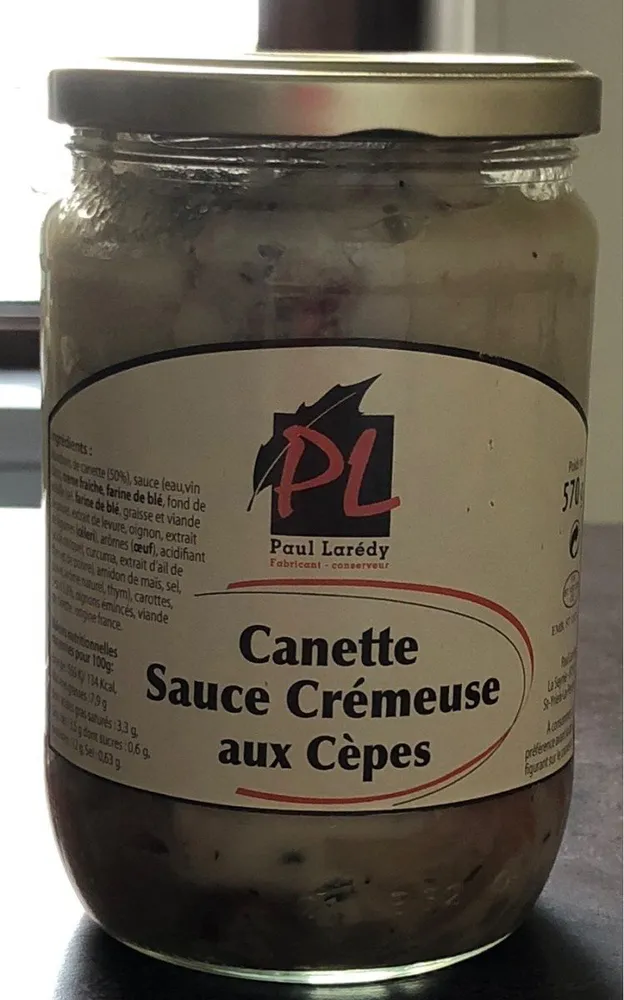 Canette sauce crémeuse aux cèpes
