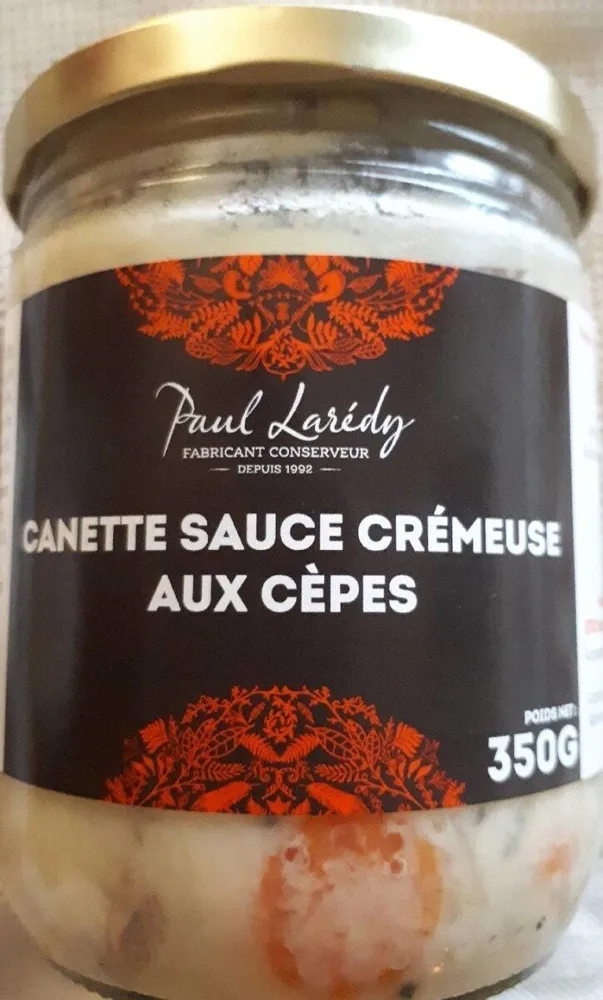 Canette sauce crémeuse aux cèpes