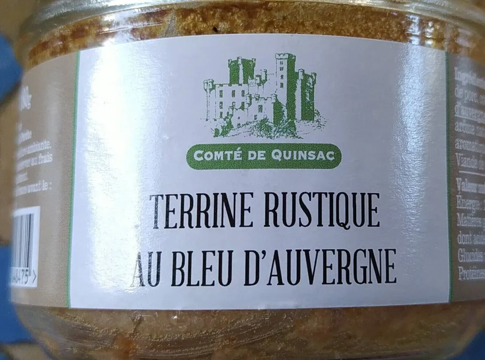 Terrine rustique au bleu d'Auvergne