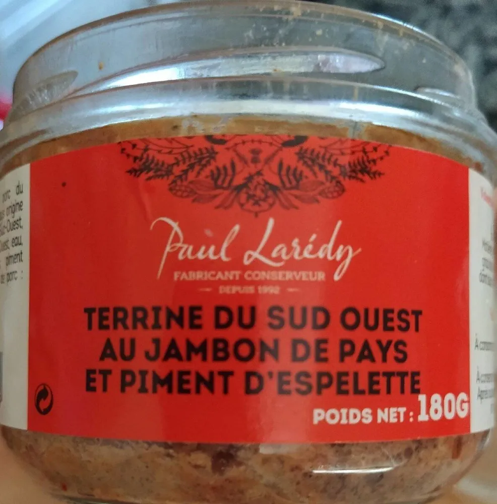 Terrine du sud ouest au jambon de pays et piment d'Espelette