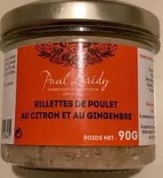 Rilletes de poulet au citron et au gingembre