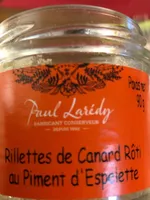 Rillettes de canard rôti au piment d'Espelette