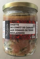 Emiette de confit de canard aux pommes de terre boulangere