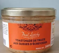 Toastinade de truite aux queues d ecrevisse