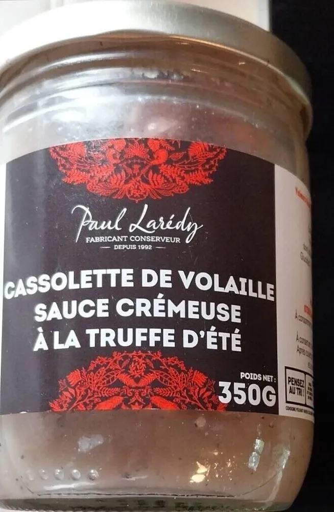Cassolette de volaille sauce crémeuse à la truffe d'été