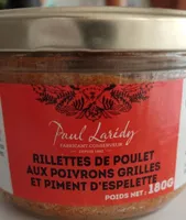 Rillettes de poulet aux poivrons grillés et piment d'Espelette