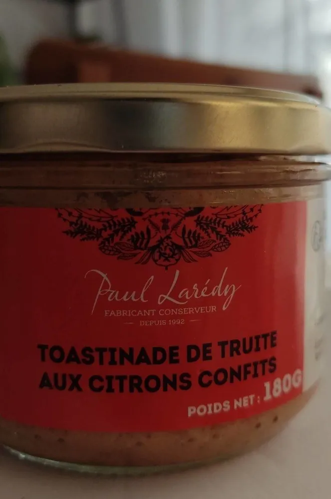 Toastinade de truite aux citrons confits