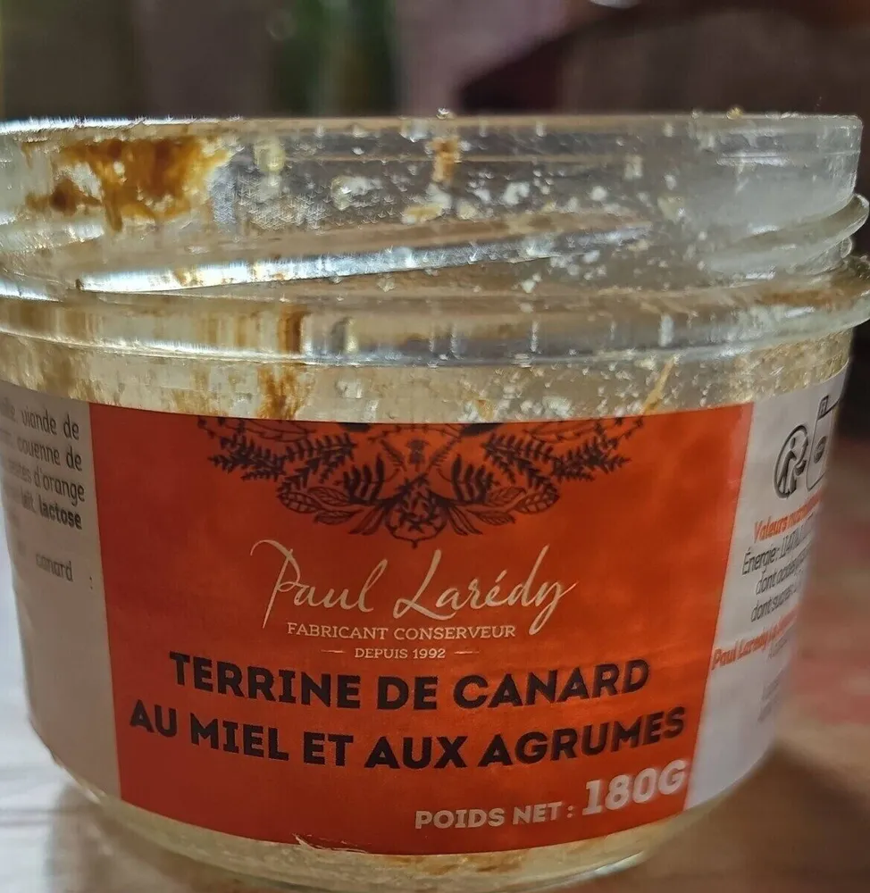 Terrine de canard au miel et aux agrumes