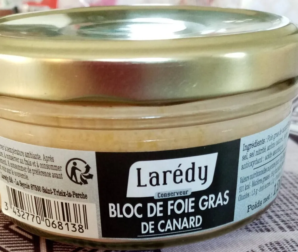 Bloc de foie gras de canard