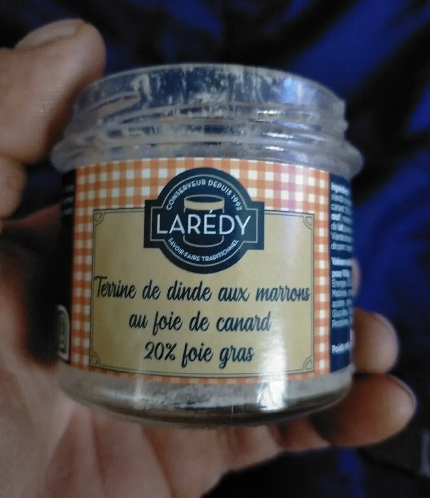 Terrine de dinde aux marrons au foie de canard 20`% foie gras