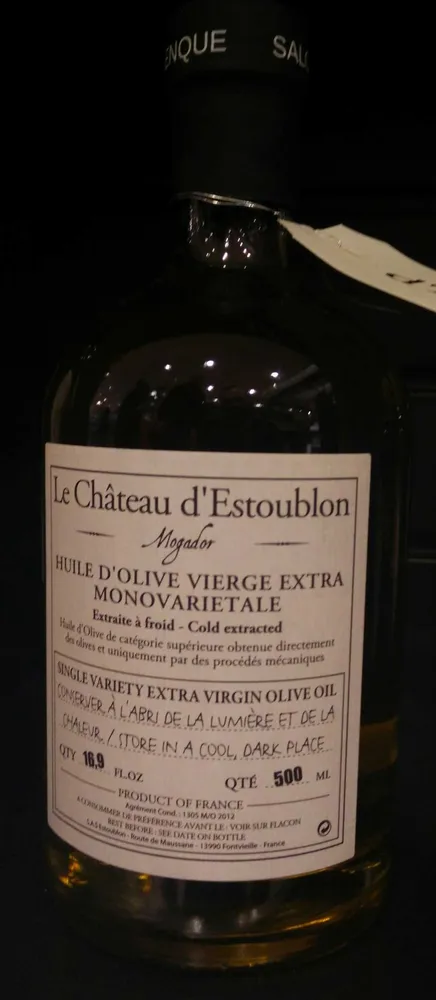 Huile d'olive vierge extra monovariétale