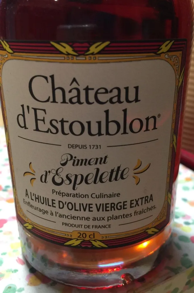 huile d'olive au piment d'espelette