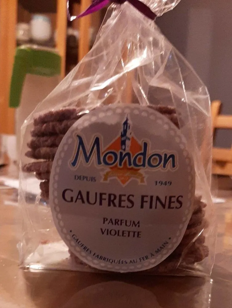 Gaufres fines parfum violette