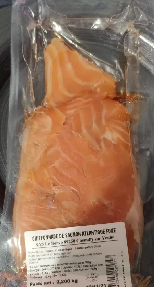 Chiffonnade de saumon atlantique fumé