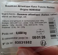 Saumon Atlantique fumé tranché machine