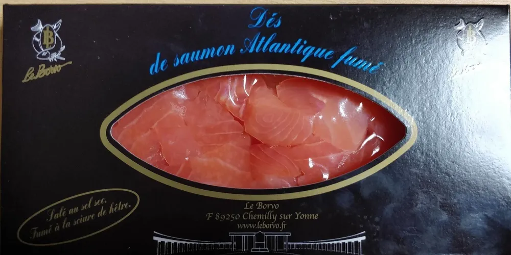 Dés de saumon Atlantique fumé