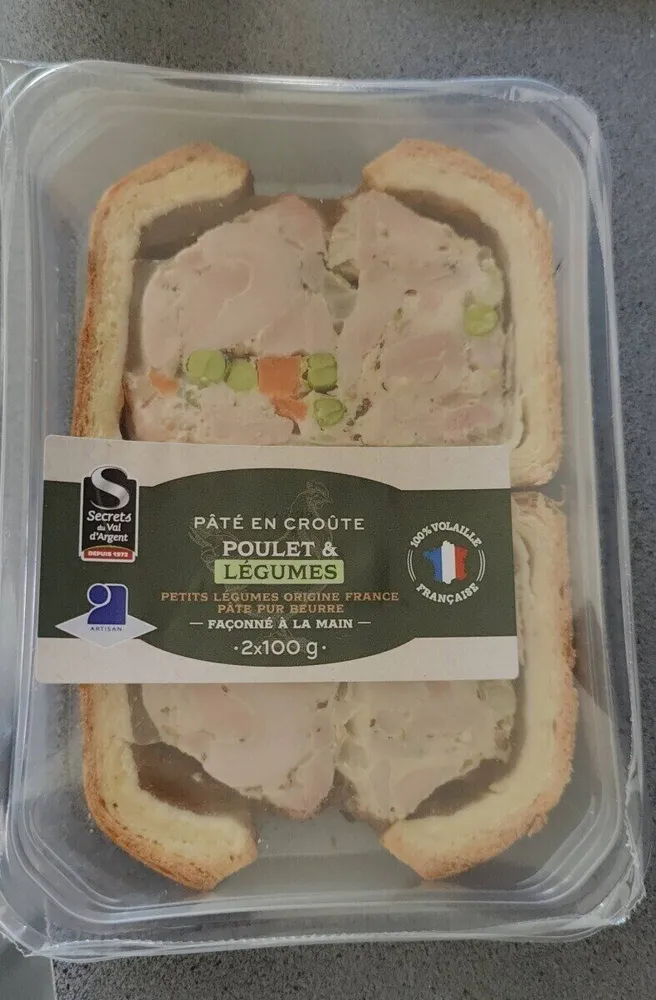 Pâté en croûte poulet et légumes