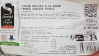 Tourte bouchée à la reine viande origine France