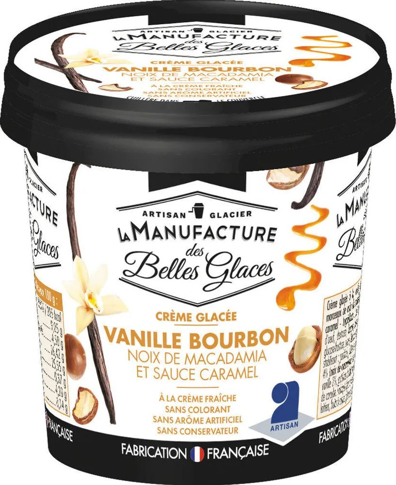 Crème glacée vanille  macadamia