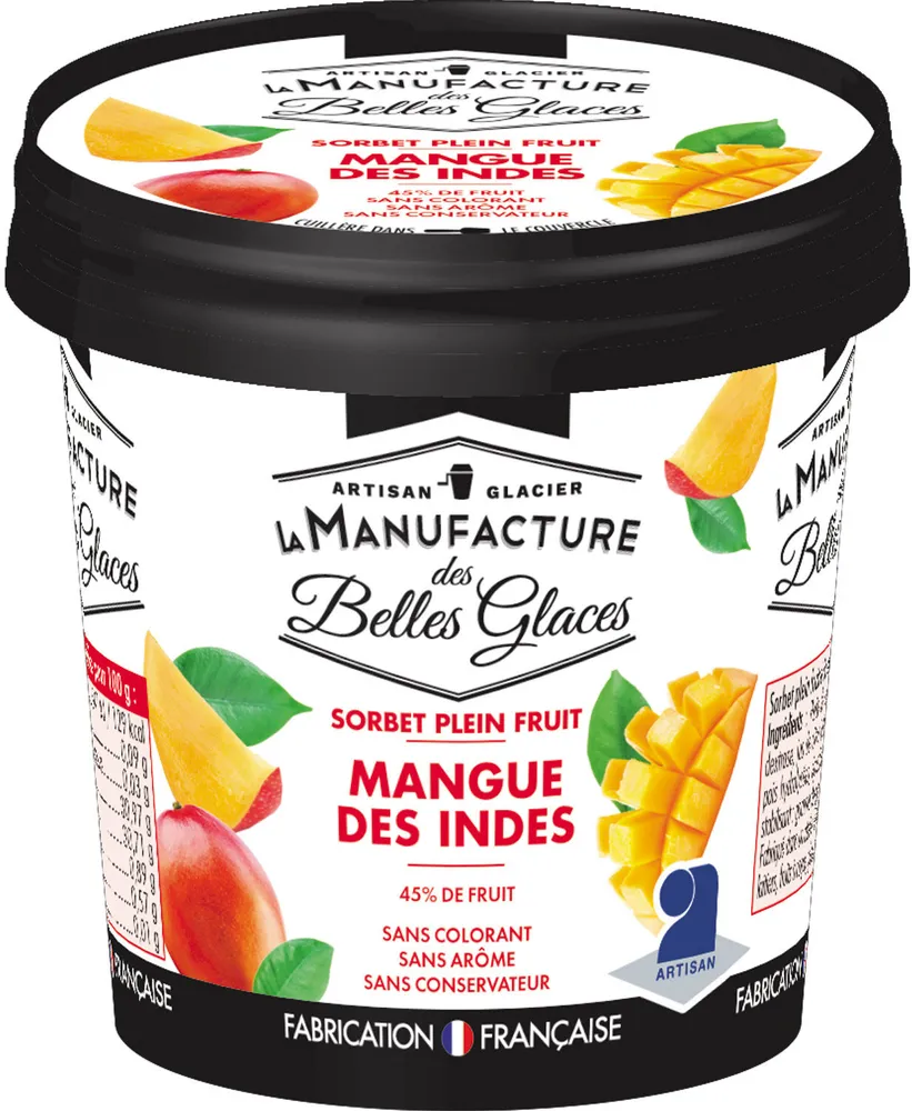 Sorbet plein fruit Mangue des Indes
