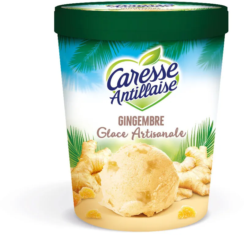 Glace au gingembre avec morceaux de gingembre confit