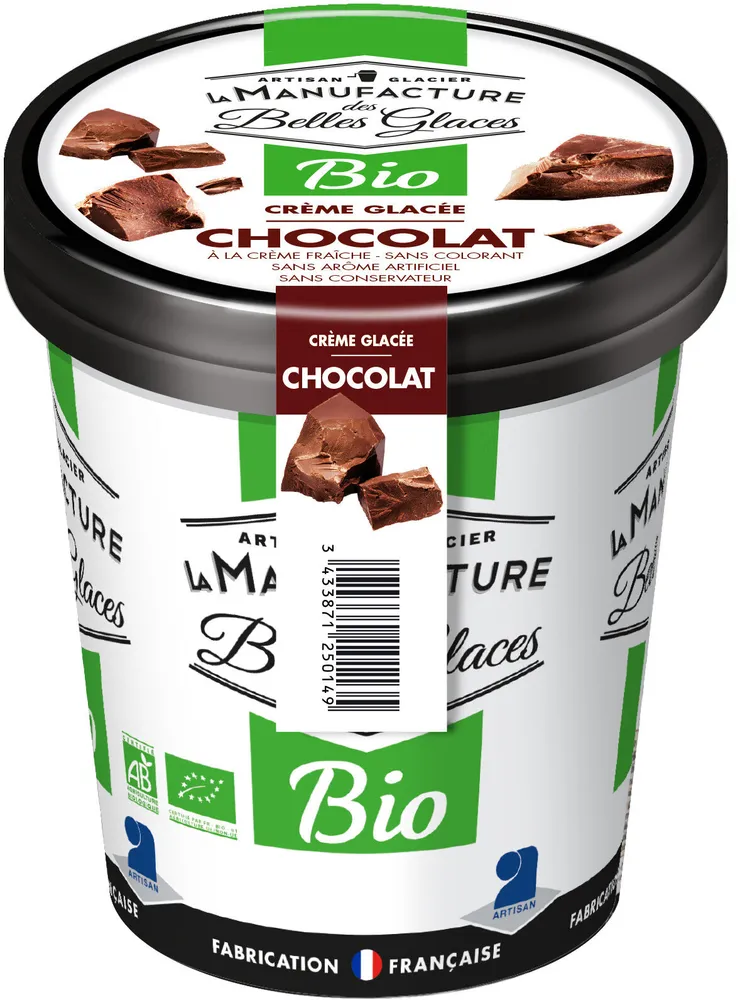 Crème glacée au chocolat Bio