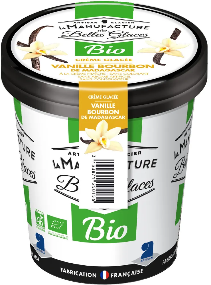 Crème glacée à la vanille Bourbon de Madagascar Bio