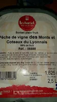 Sorbet pêche de vigne des Monts et Coteaux du Lyonnais