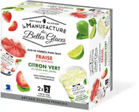 Duo de sorbets fraise / citron vert
