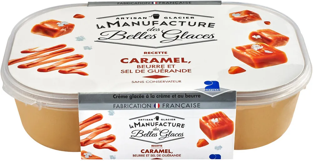 Crème glacée au caramel, au beurre et au sel de Guérande