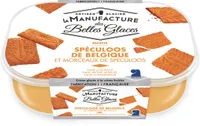 Crème glacée Spéculoos de Belgique avec morceaux de spéculoos