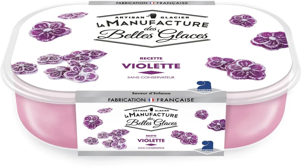 Glace parfum violette