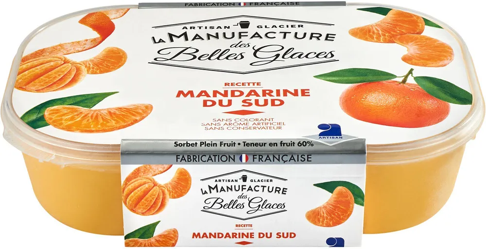 Sorbet plein fruit à la mandarine